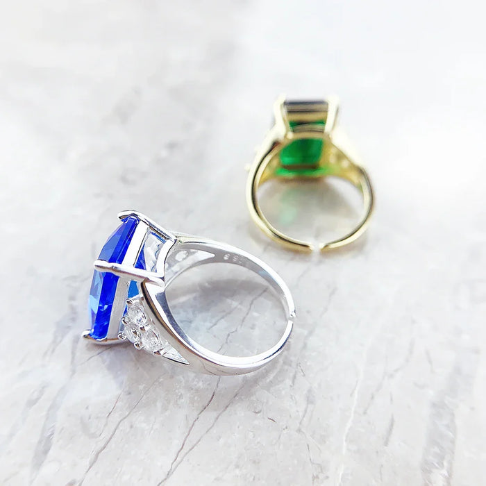 925 Sterling Silver Timeless Elegance Cocktail Ring Pure Fine Jewelry For Women Classic