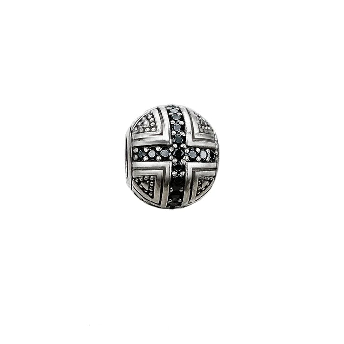 925 Sterling Silver Faith Bead Cross Charm For European Karma Bracelets