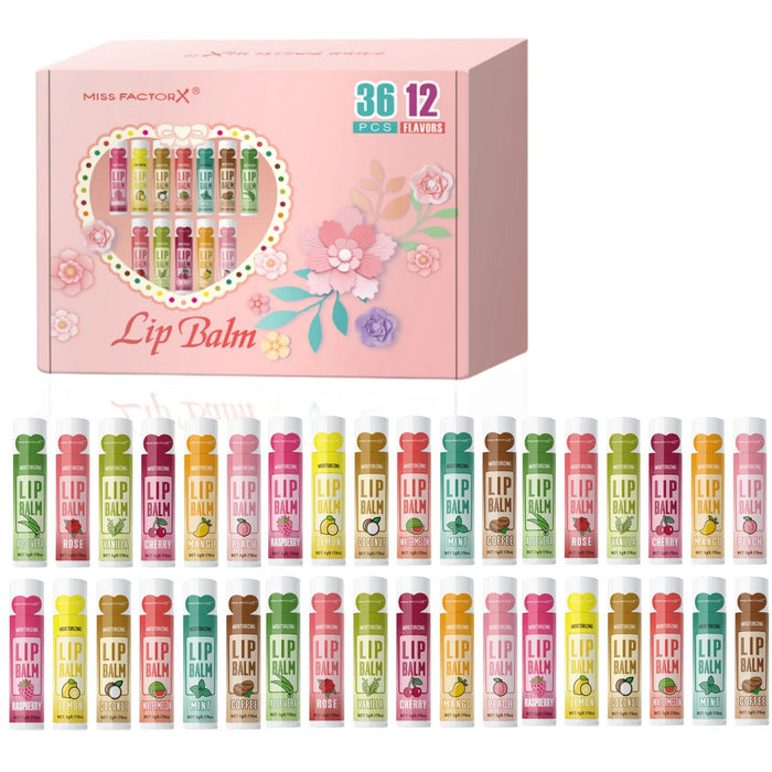 36 Piece Moisturizing Lip Balm Set 5G Deep Moisturizing & Brightening Lips Party Gift For Friends
