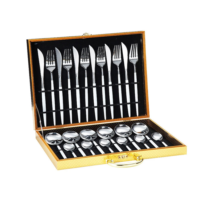 24 Piece High Grade Stainless Steel Tableware Set In Gift Box
