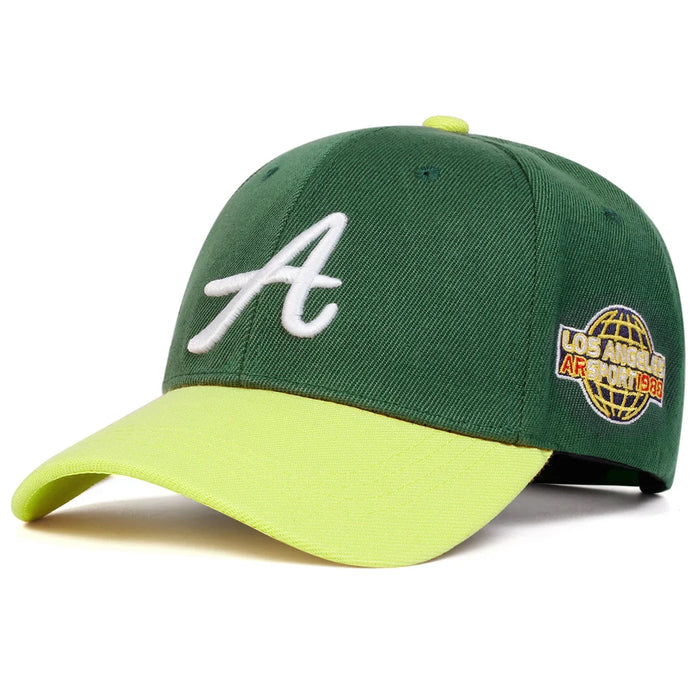 Embroidered A Letter Baseball Cap Adjustable Sun Hat