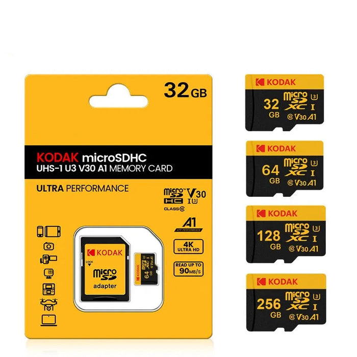 Kodak High Speed 256gb Micro Sd Card Class 10 4k Tf Mecard C10