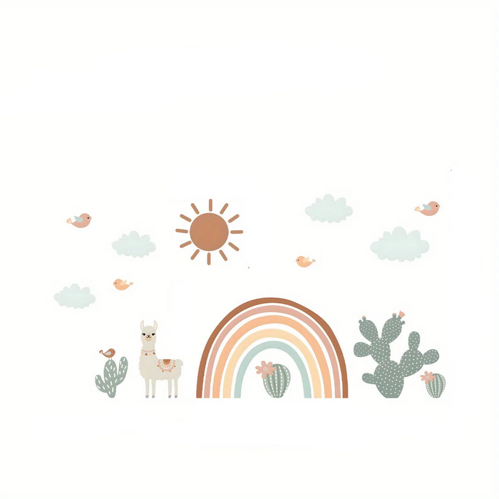 Colourful Cartoon Sheep Wall Stickers For Nursery Decor