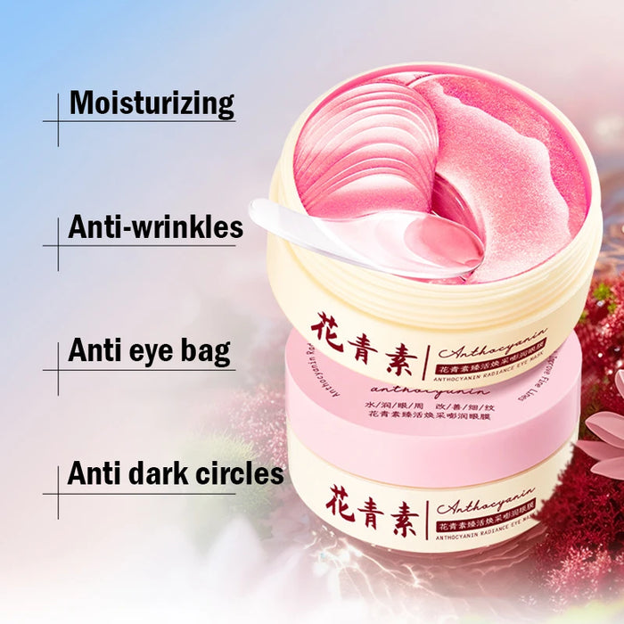 60 Piece Anthocyanin Lutein Eye Mask For Dark Circles & Anti Aging