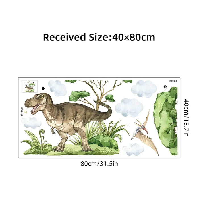 Watercolour Dinosaur Wall Stickers For Kids Room Decor
