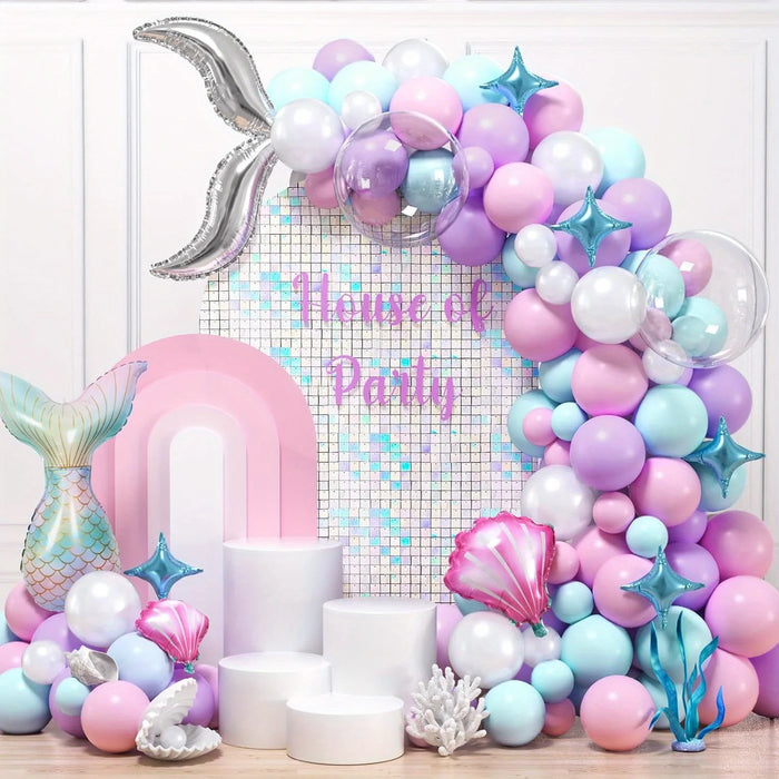 Mermaid Birthday Party Decoration - Suitable For Mermaid Theme Birthday Party Theme Activities Held Anniversary Decoration
