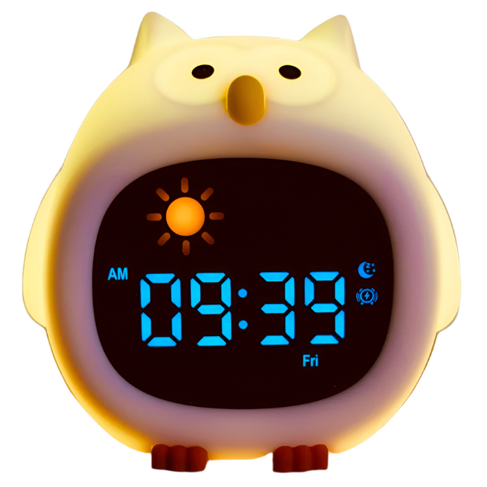Puppy Shaped Kids' Sleep Training Clock With Night Light