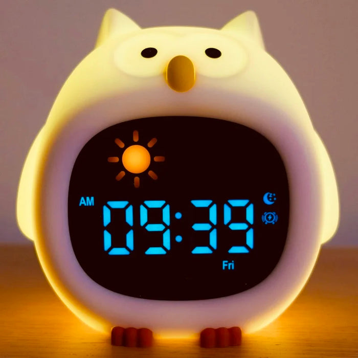 Puppy Shaped Kids' Sleep Training Clock With Night Light