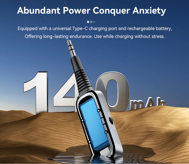 2-In-1 Bluetooth Audio Receiver Transmitter Wireless Bluetooth 5.1 3.5Mm Aux Audio Adapter Stereo For Earphones Tv Car