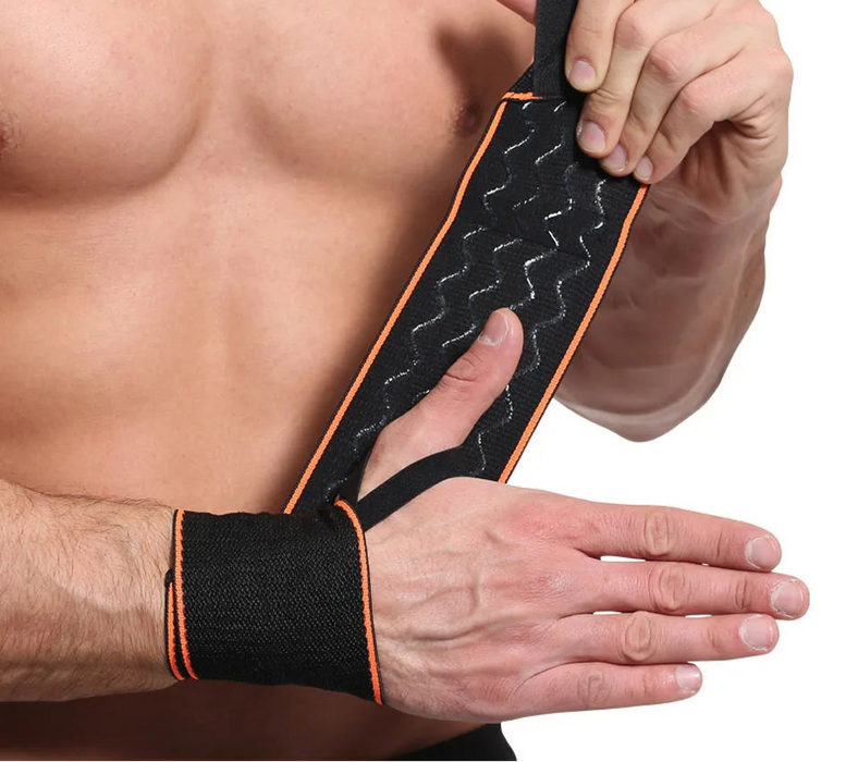 Pair of Weight Lifting Wrist Wraps Padded Support For Gym & Cross Training