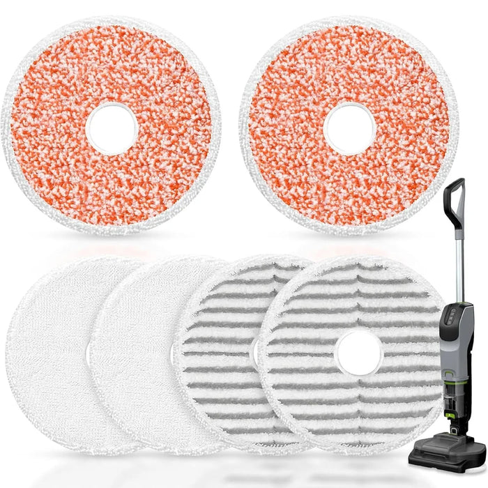 6 Pack Mop Pads For Bissell Spinwave + Vac Cordless 37643 / 3764 All-In-One Powered Spin Mop & Vacuum