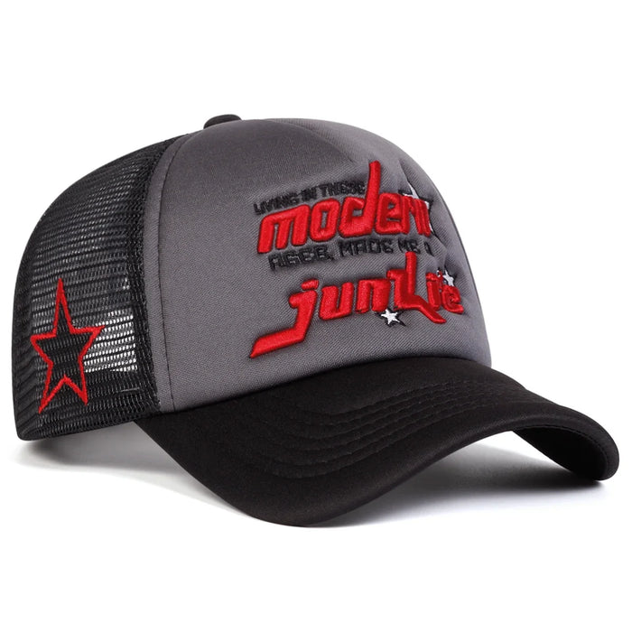 Modern Junkie Embroidered Baseball Cap Adjustable Sun Hat