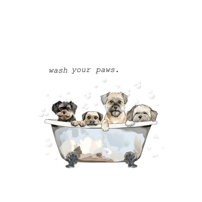 Adorable Dog Bathing Wall Stickers For Kids Room Decor