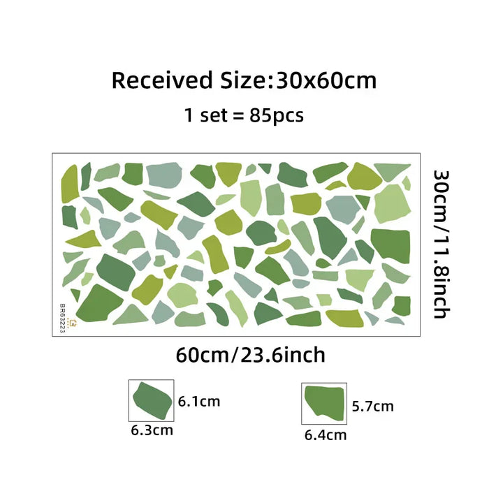 Green Terrazzo Pattern Wall Decals For Living Room Or Bedroom