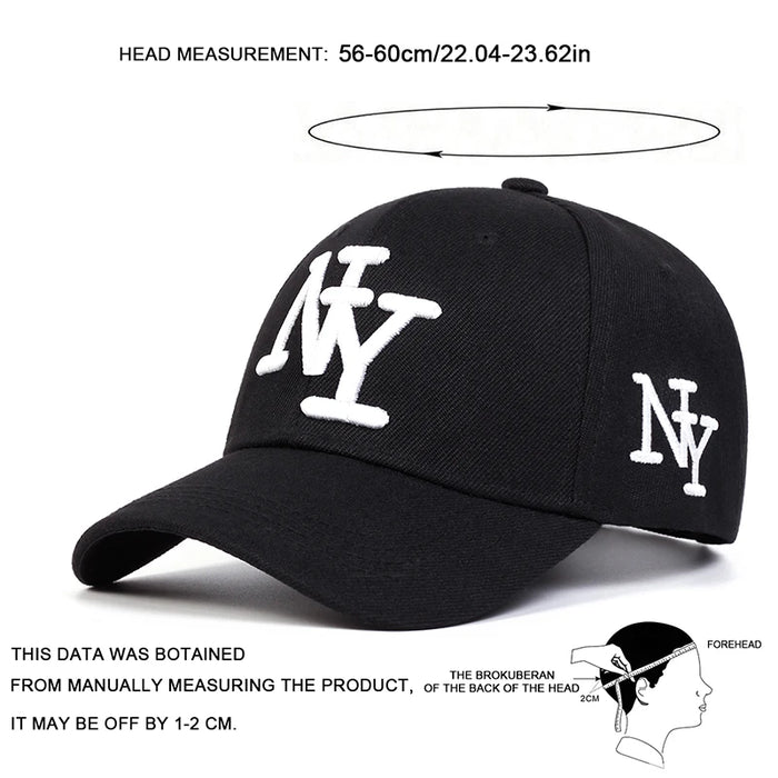 Ny Letter Embroidery Baseball Cap Adjustable Sun Hat