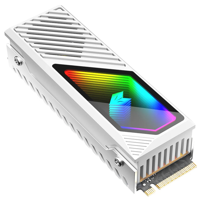 Rgb M.2 2280 Ssd Heatsink M.2 Radiator 5V 3 Pin Argb Solid State Drive Cooler Built-In Fan Hard Drive Heatsink For M.2 2280 Ssd