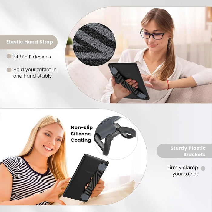 For 9-11 Inch Tablet - Ipad / Ipad Pro / Ipad Air / Kindle Fire Hd / Samsung High-Elasticity Versatile Security Hand-Strap