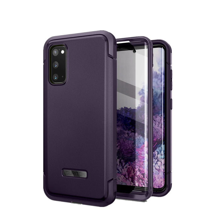 For Samsung Galaxy S20 6.2Inch Fullbody Heavy Duty Rugged Shockproof Protective Case With Built-In Screen Protector