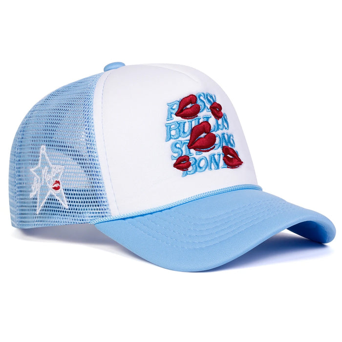 Embroidered Lips Baseball Cap Unisex Sun Hat