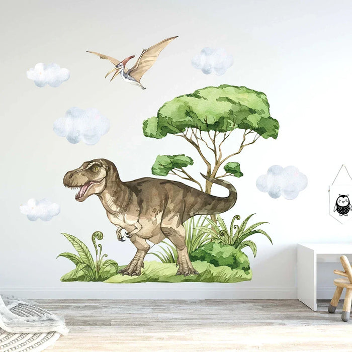 Watercolour Dinosaur Wall Stickers For Kids Room Decor