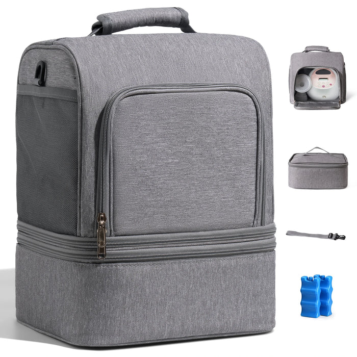 Double Layer Breast Pump Bag With Cooler