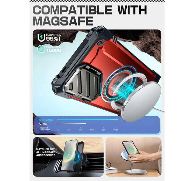 For Samsung Galaxy S25 Ub Mag Xt Heavy Duty Magnetic Case With Ultra Camera Cover Kickstand