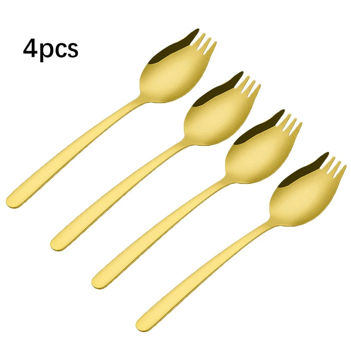 2 / 4 Piece Stainless Steel Salad Fork Set Ideal For Restaurants & Dessert Shops