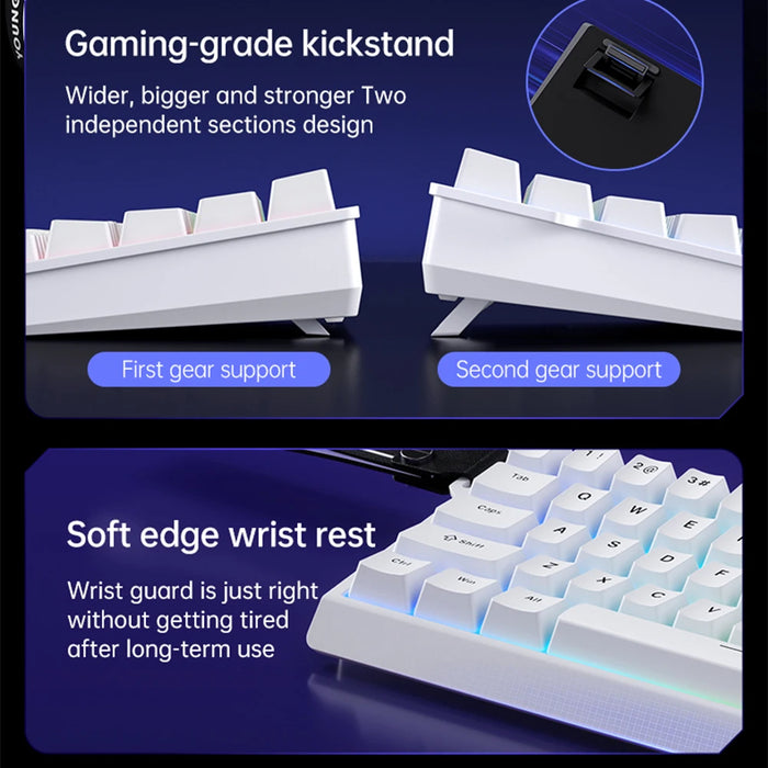 Mechanical Keyboard Magnetic Switch 65% Rate Compact Gaming Keyboard 0.01Mm 128K Rapid Trigg Rapid Trigger Keyboard For Pc Gamer