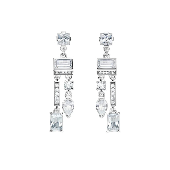 925 Sterling Silver Stunning White Mix Drop Earrings Chandelier Jewelry For Women