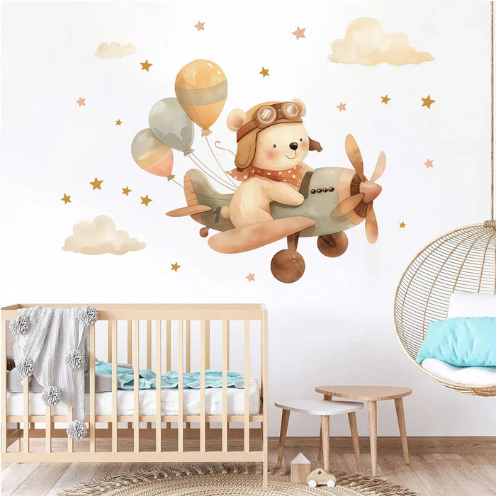 Cartoon Balloon Animals Wall Stickers For Kids Room Decor
