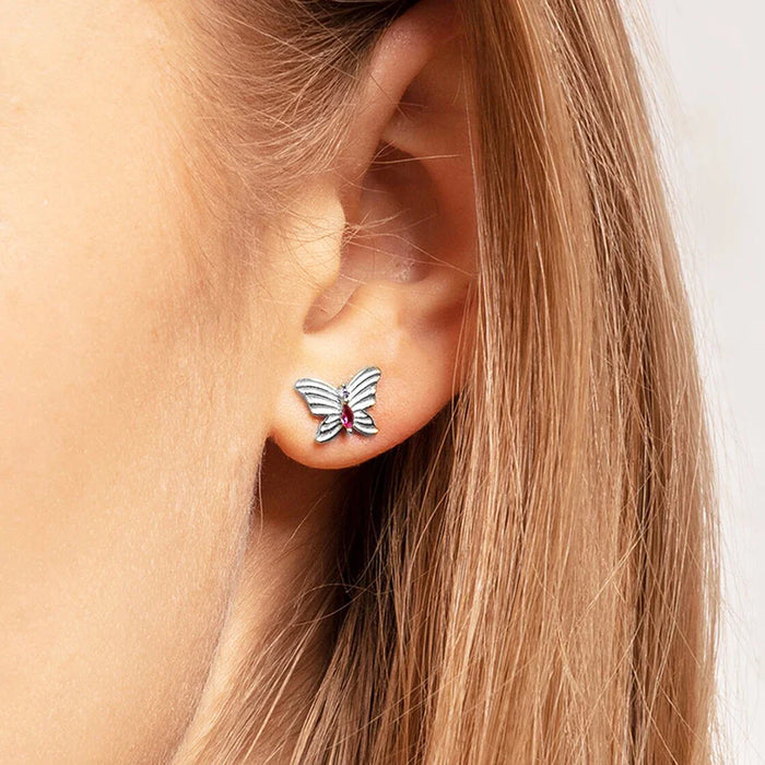 925 Sterling Silver Boho Butterfly Studs Summer Gift