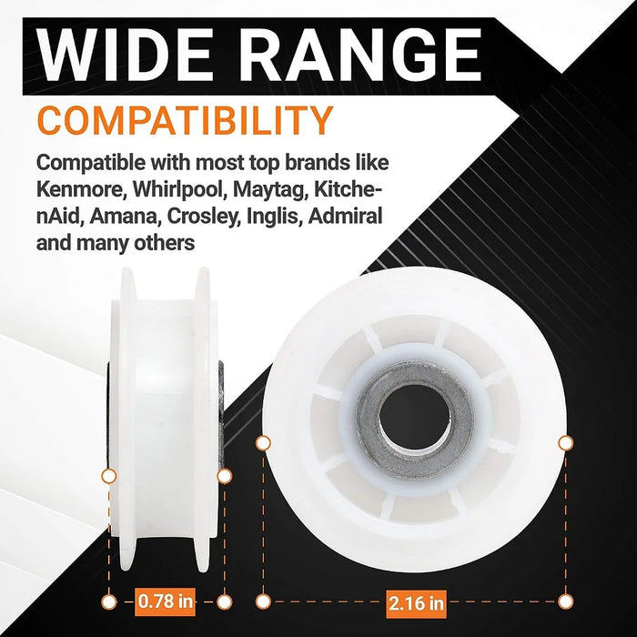 279640 Dryer Idler Pulley Compatible With Whirlpool & Kenmore Dryers 3388672 697692 Ap3094197 W10468057