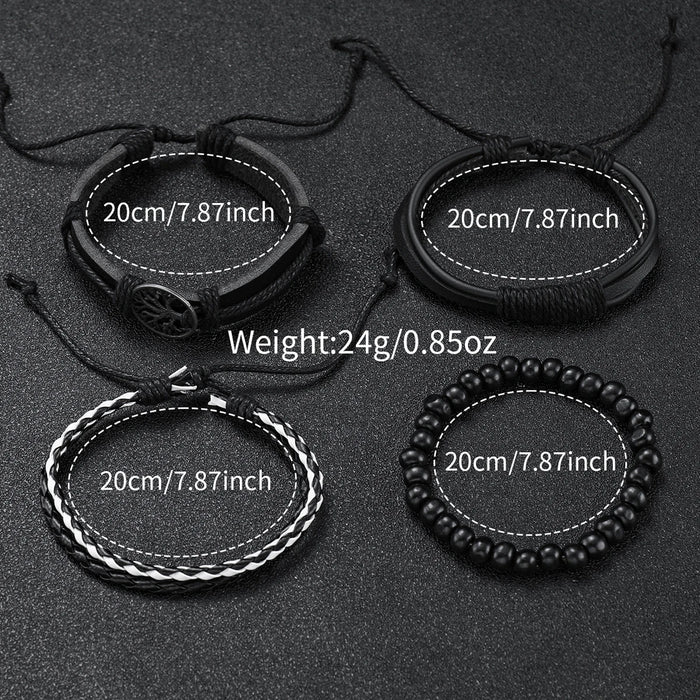 5 Piece Mens Analog Watch Bracelet Set - Without Box