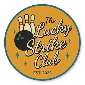 Retro Bowling Club Sign Vintage Style Gift