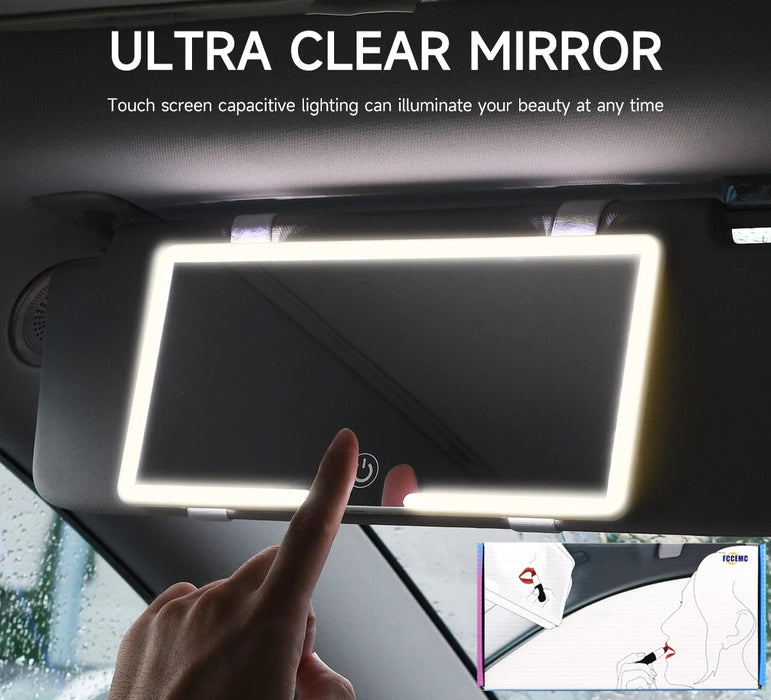 Rechargeable Led Makeup Mirror For Car Sun Visor Universal Fit
