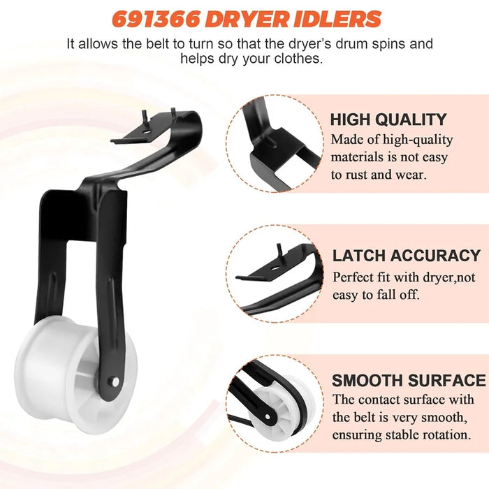 341241 691366 Dryer Drum Belt & Pulley Kit For Whirl-Pool Ken-More Dryer Ps346995 Ap2946843 Eap346995 W10131364