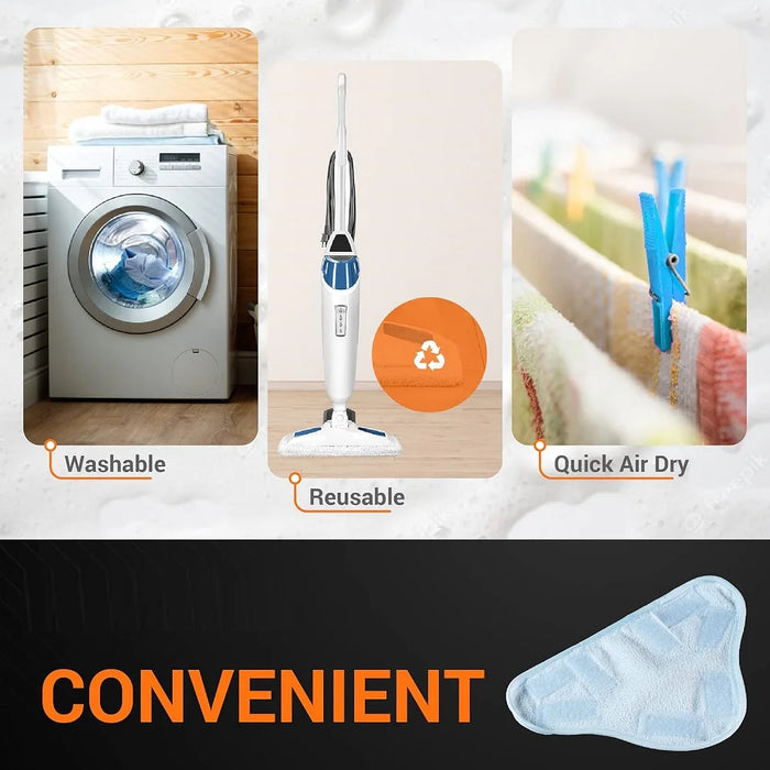 8 Pack Replacement Pads Compatible With H2O H20 Steam Mop X5 - Microfibre Steam Mop Pads Floor