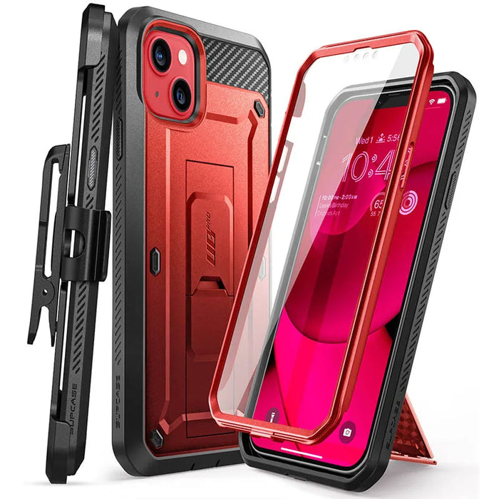 For Iphone 14 / 13 6.1 Inch Ub Pro Rugged Holster Case With Built-In Screen Protector
