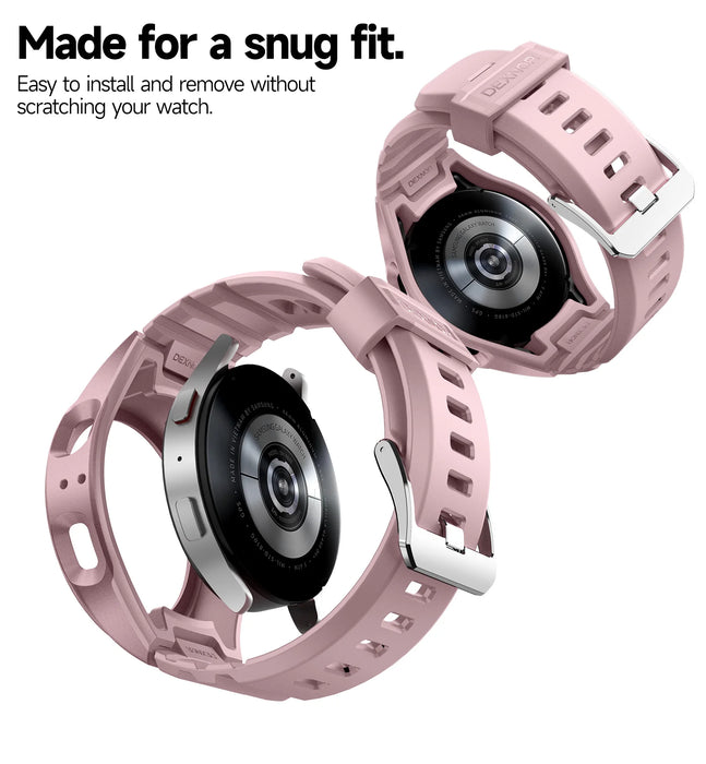 For Samsung Galaxy Watch 4 5 Band With 44Mm Case With Adjustable Strap Band Shockproof Uni-Body Design Case