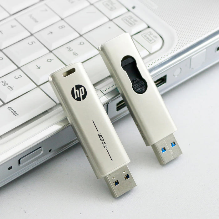 HP High Speed Usb3.2 Flash Drive 32gb / 64gb / 128gb / 256gb Metal Car Music Design