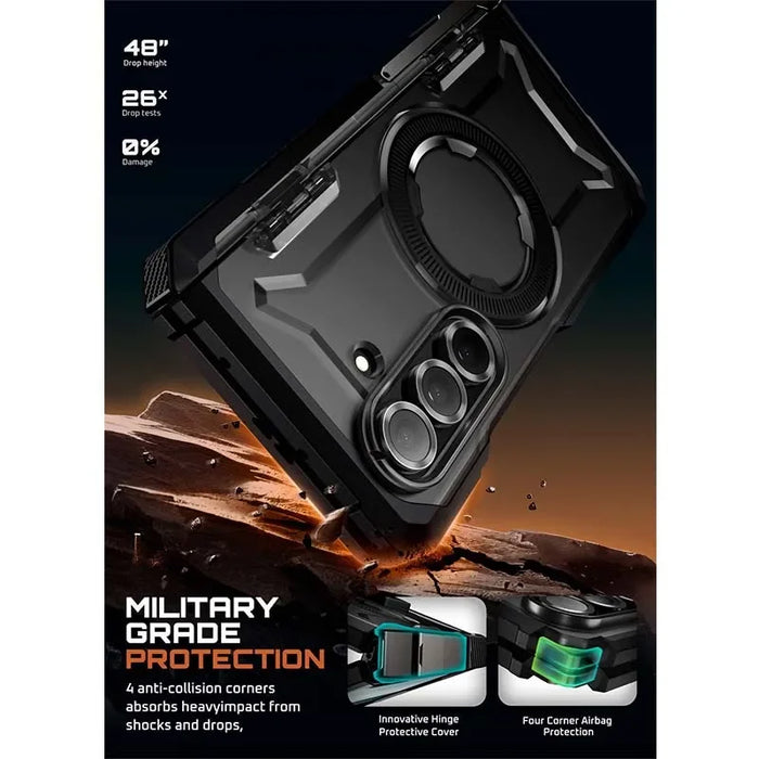 For Samsung Galaxy Z Fold 7 Ub Grip Anti-Scratch Heavy Duty Rugged Magnetic Phone Case With Screen Protector