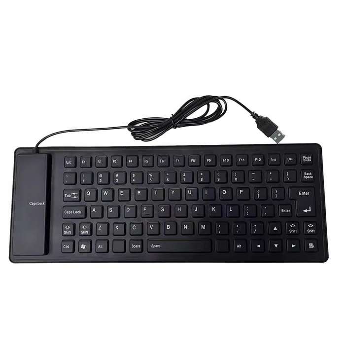 Flexible Waterproof Gaming Keyboard 85 Keys Usb Wired Foldable For Macbook