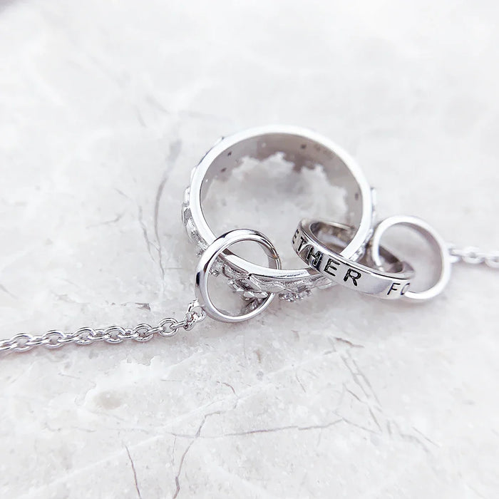 925 Sterling Silver Romantic Gift Queen Crown Necklace Fine Jewelry For Women