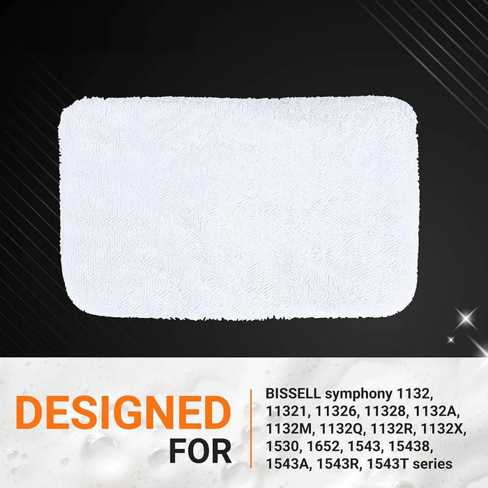 6 Pieces Steam Mop Pad For Bissell Powerfresh Vac & Steam 2747A 1132 1543 1632 1652 Symphony Vacuum And Steam Mop Series Model #1252