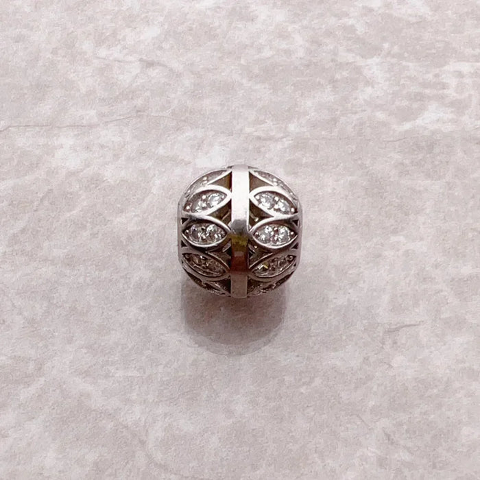 925 Sterling Silver Romantic Bead Leaves Charm Jewelry For Women