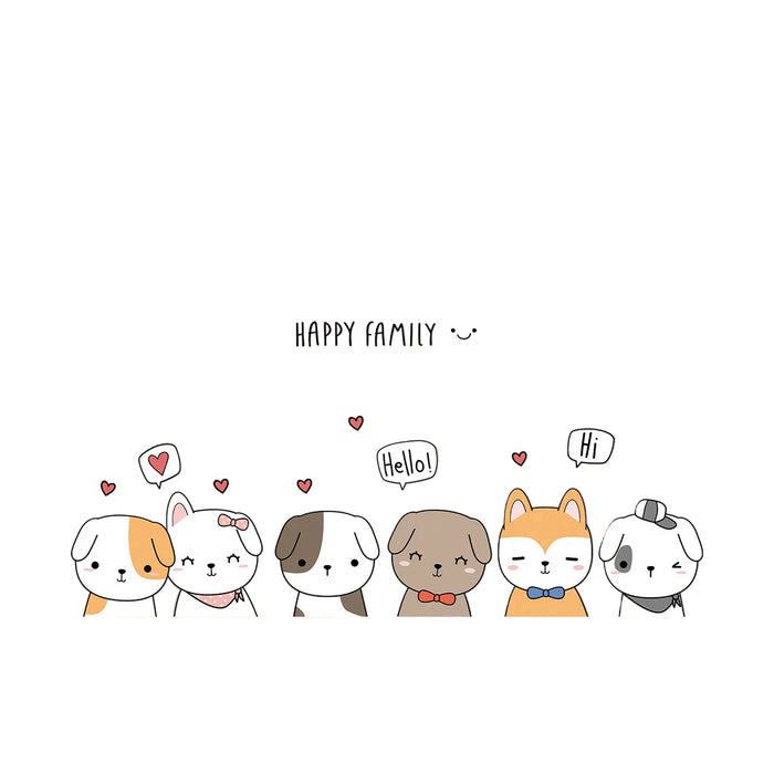 Adorable Cartoon Puppy Wall Sticker For Kids Room Decor