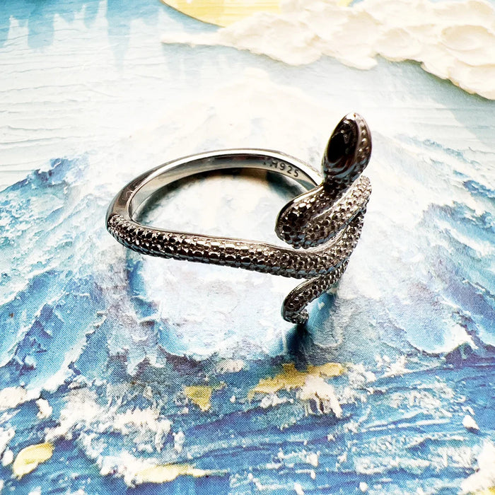 925 Sterling Silver Snake Ring Tempting Romance For Women