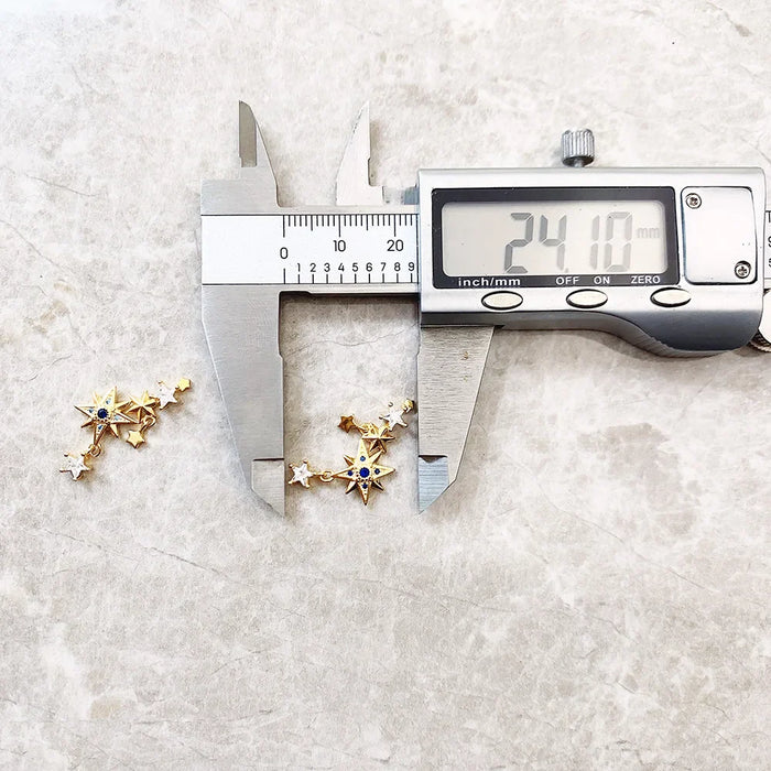 925 Sterling Silver Boho Sea Of Stars Ear Climbers