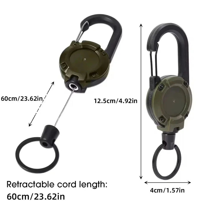 Strong Retractable Carabiner Keychain For Outdoor Sports