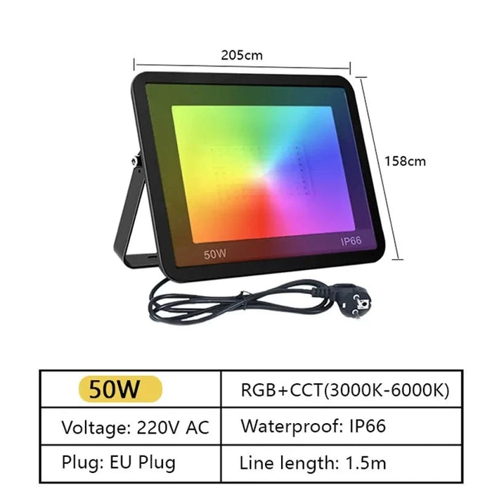 Smart RGB Floodlight for Outdoor Lighting